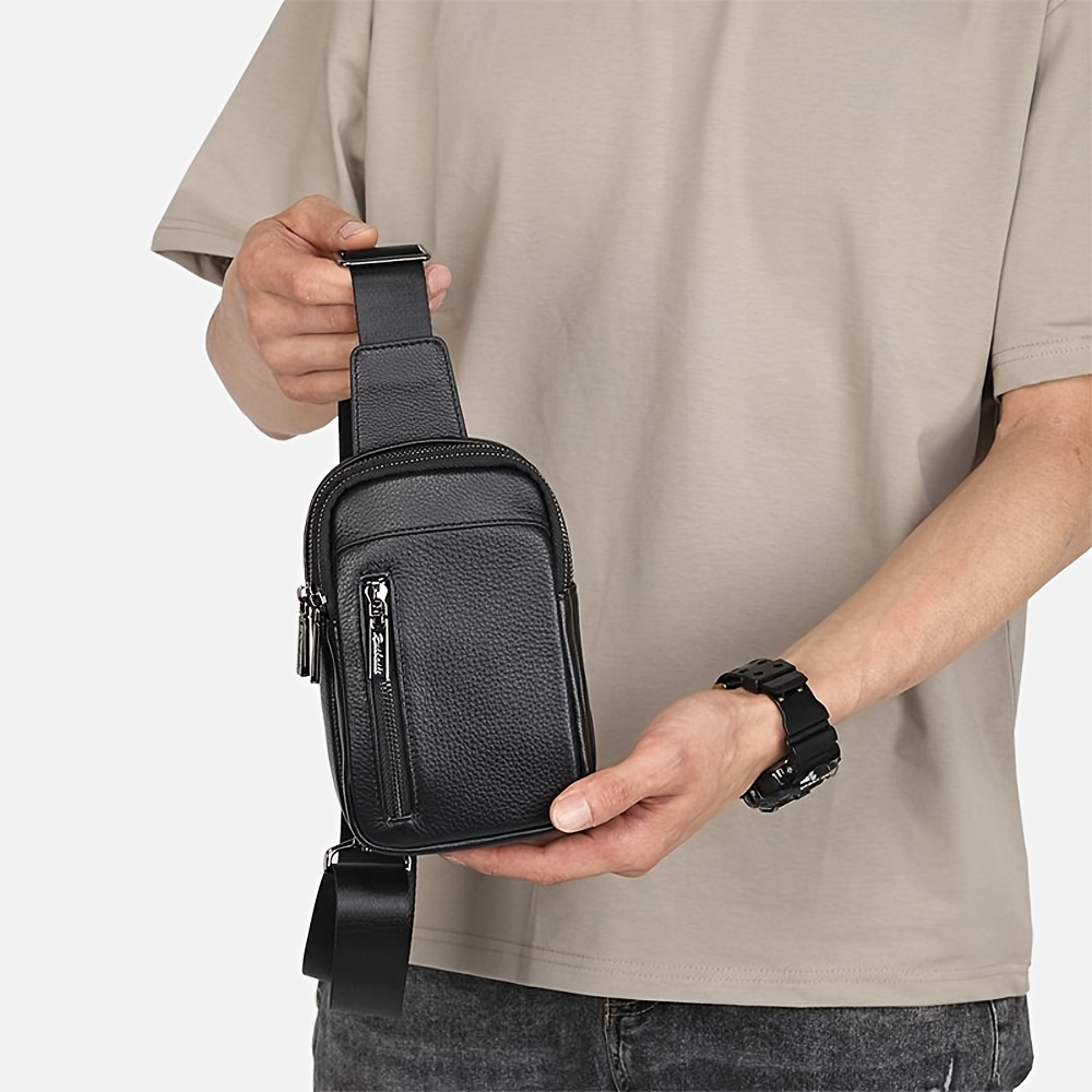 Men's Small Chest Shoulder Phone Bag