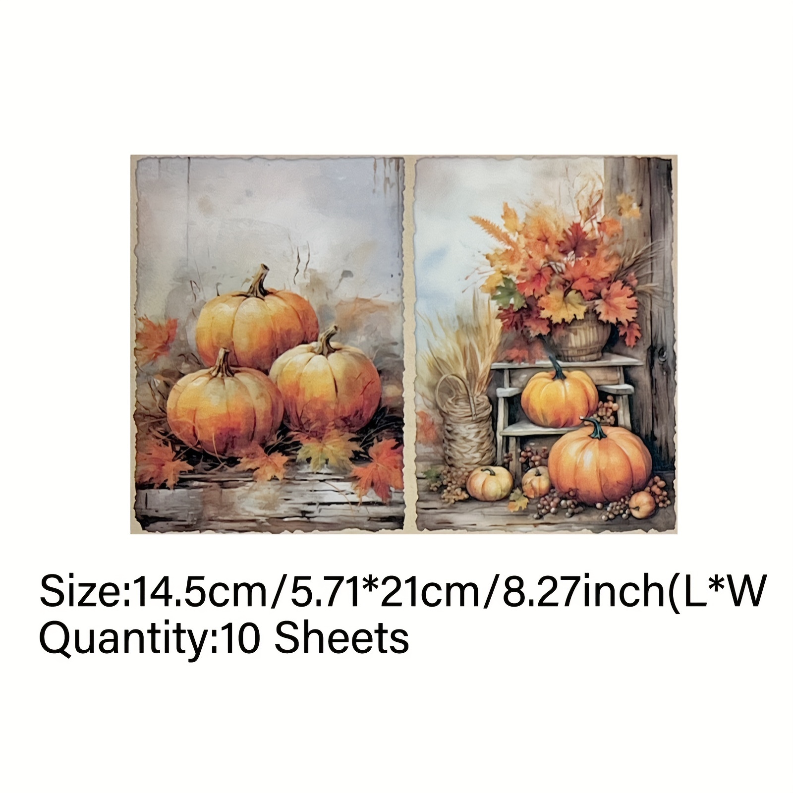 Vigus10 Flower Pumpkin Description Scrap Diary Magazine A5 Size Craft Paper