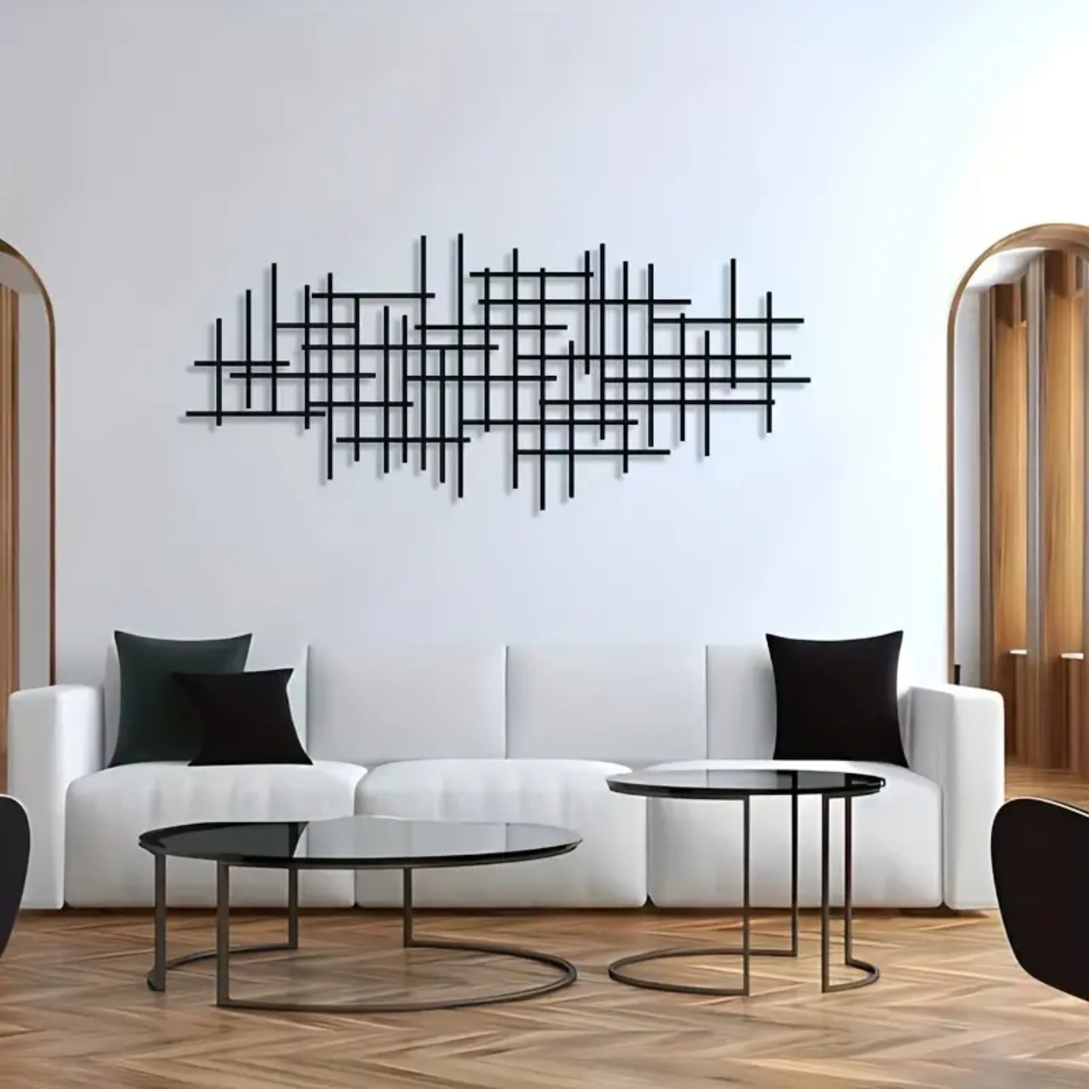 

Boho-chic Geometric Metal Wall Art - Abstract Sculpture For Living Room & Bedroom Decor, Perfect Easter Gift Boho Home Decor Wall Art Decor