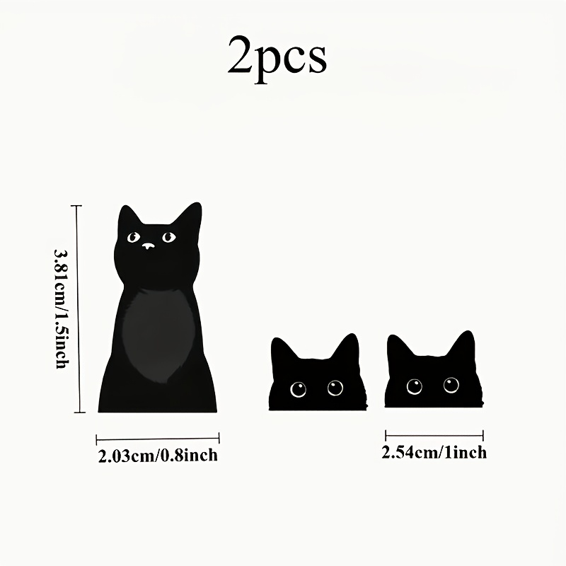 Pack Of Kitten Car Rearview Mirror Stickers - , Suitable For Rear And Side Mirrors, Ideal Car Accessories For Women And Girls, Notebook Hard Case, Laptop Sticker, Christmas Decorations