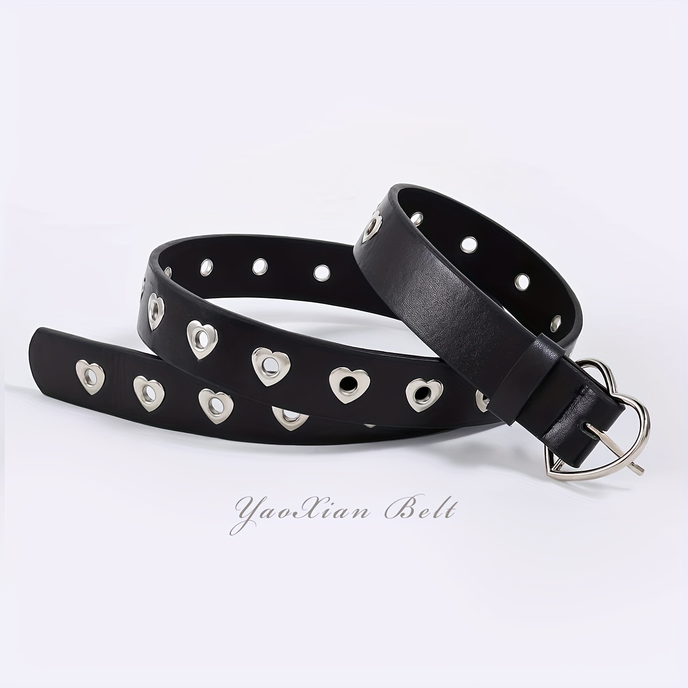 Ceinture à clipser en cuir vieilli style vintage pour homme