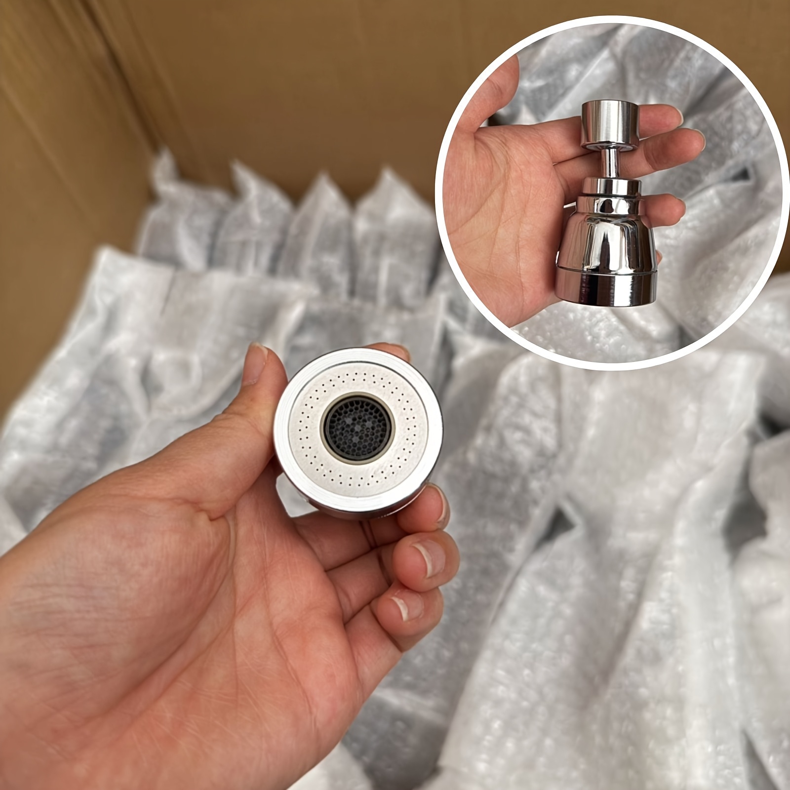 Image of 1pc Heavy-duty 304 Stainless Steel Flexible Faucet Extender With Spout, Leak-proof Adjustable Arm, And Single-hole Mount, Commercial/ Residential - Retractable Faucet Adapter ()