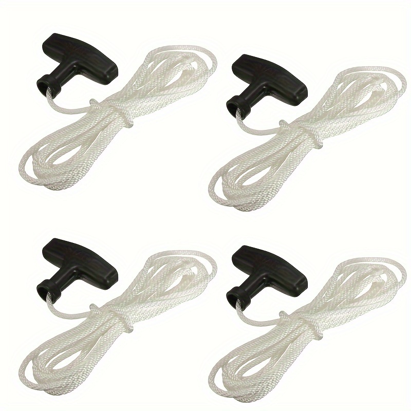 

4pcs, Lawn Mower Starter Pull Rope Handles, Universal Fit Garden Machinery Parts, Black, Plastic For Indoor Outdoor Garden Tools 2.76 X 0.71 X 2.09 Inches