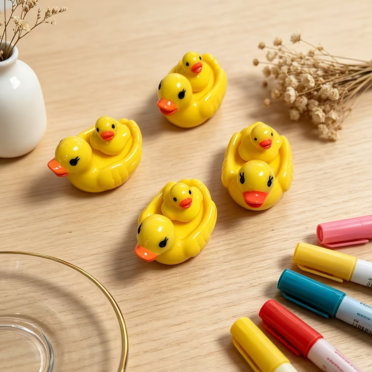 8 Stück Enten Garten Dekoration Mini Ente * Landschaft Dekoration Märchen Garten Zubehör Party Geschenke, Auto Ornamente, Klassenzimmer Belohnungen, Halloween, Ostern, Thanksgiving, Weihnachten für