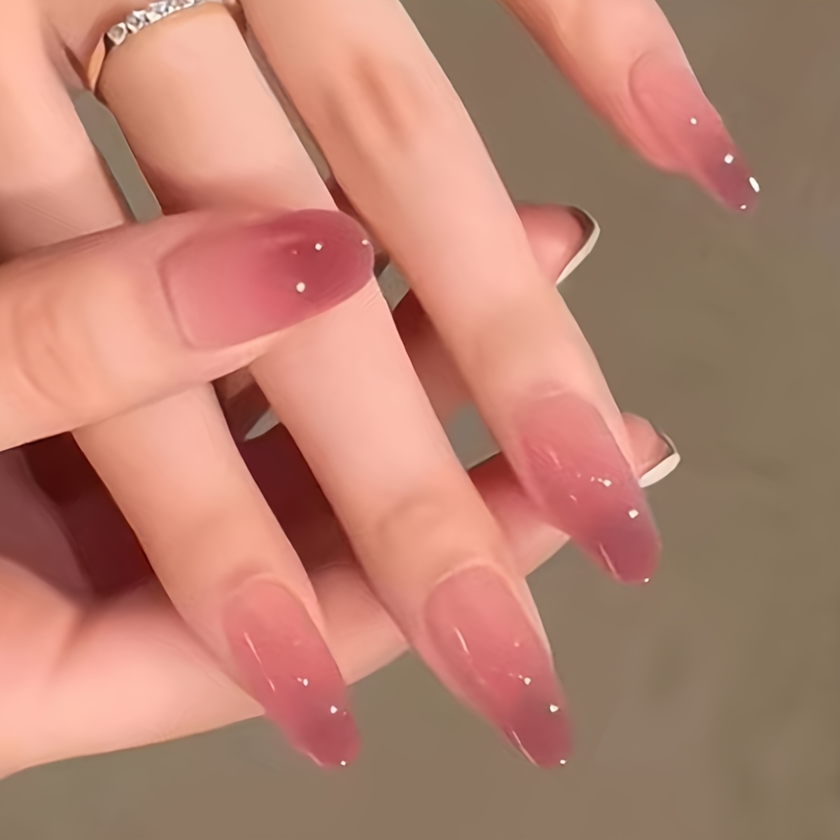 24pcs minimalist ombre press on nails gradient detachable artificial nails almond shape nail stickers