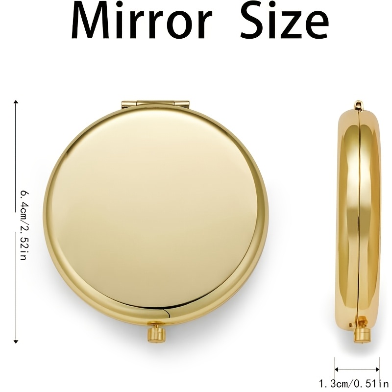 Portable Folding Makeup Mirror, Compact Double-Sided Pocket Mirror Set