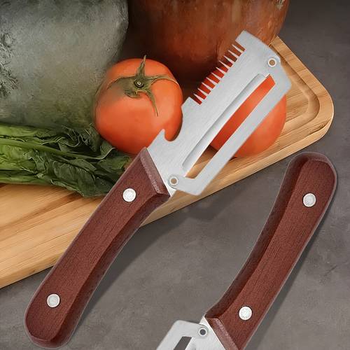 stainless steel vegetable peeler vegetable peelers bottle opener stainless steel blade kitchen tool for fruit potato pumpkin papaya zucchini with ergonomic handle safe durable kitchen tools for use vegetable slicer