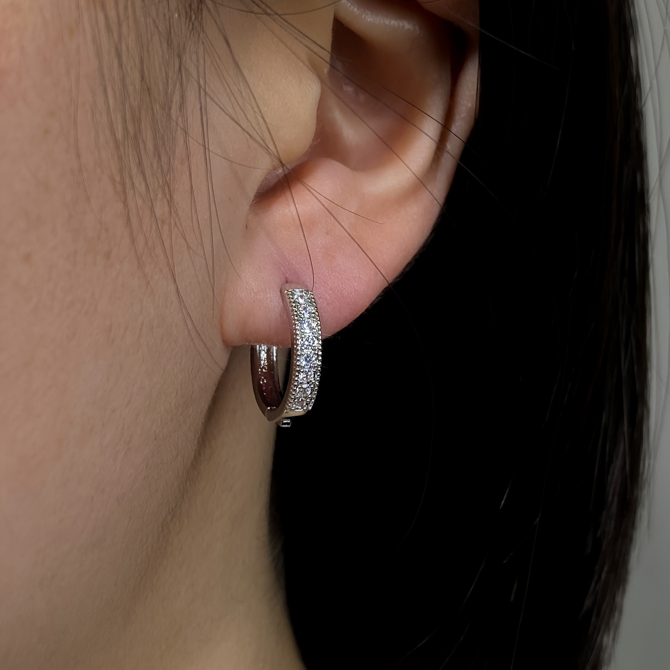 Stylish Copper Earrings with Zirconia for Women