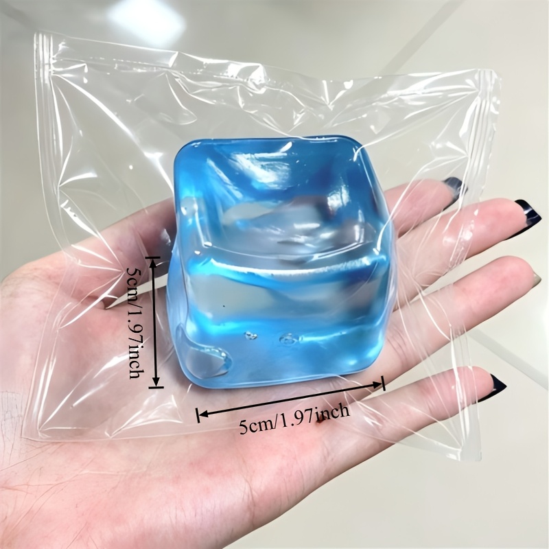 Tab- Maltose Transparent Ice Cubes Squeeze Ice Cubes, Slow Rebound Squeeze Toys, Birthday Gifts, Holiday Party Gifts, Stress- Toys, Perfect Sensory Toys