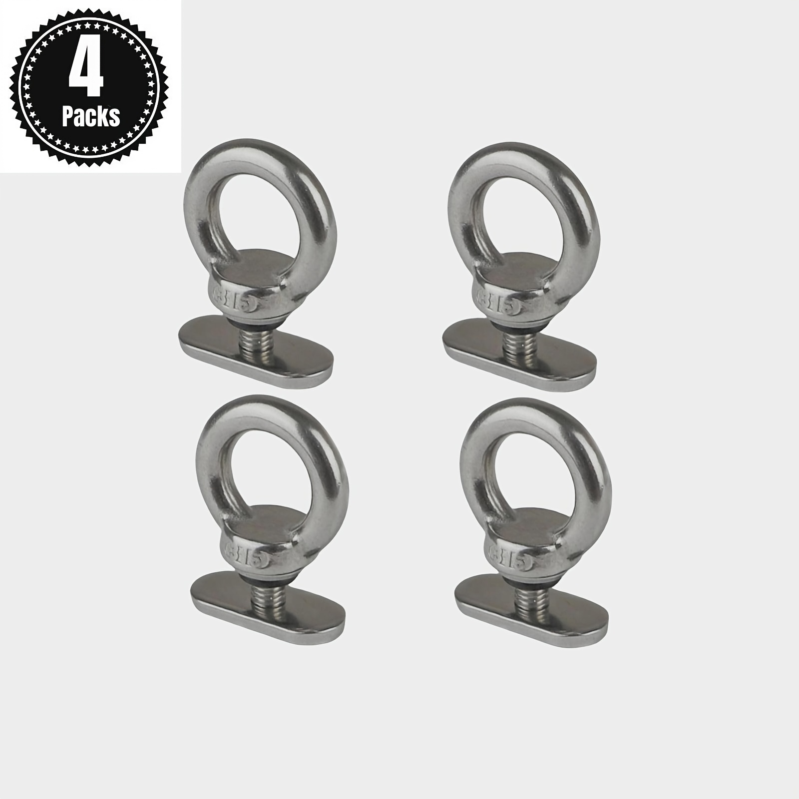 Image of 2 Packs/4 Packs/ Steel Kayak Track Mount Tie Down Eyelet Rail For Kayak Canoe Boat Bungee Cord Or Ropes