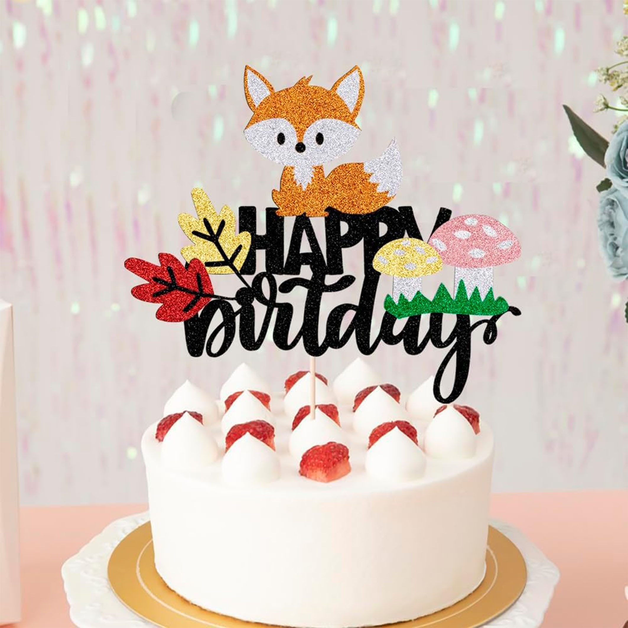 15 Decorazioni Per Torta Animali Della Giungla - Topper Per Cupcake Con Zebra, Elefante, Leone, Scimmia - Festa Di Compleanno Bambini 1° 4° Anno - 3