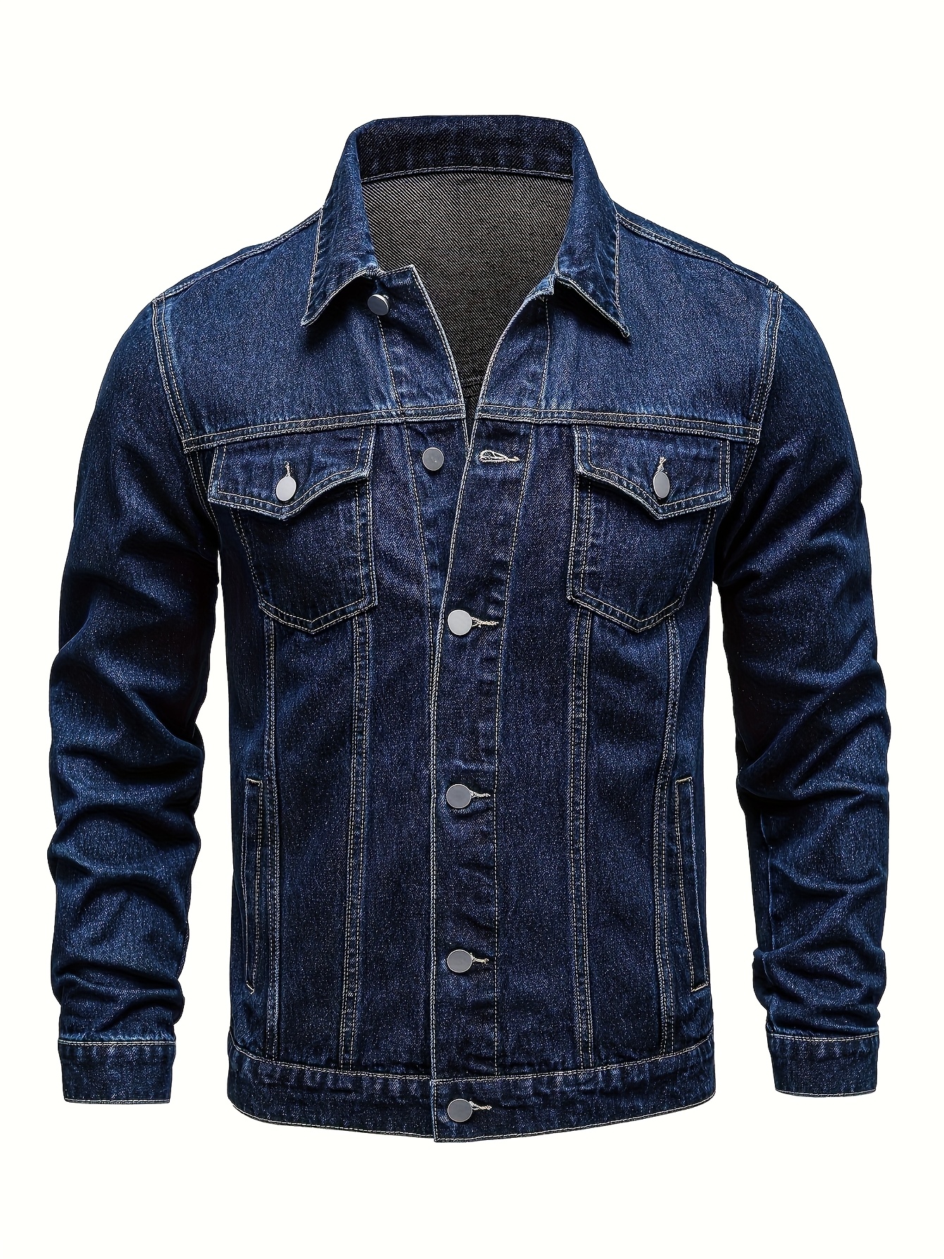 Men'S Casual Slim Fit Jacket Men'S Denim Jacket
