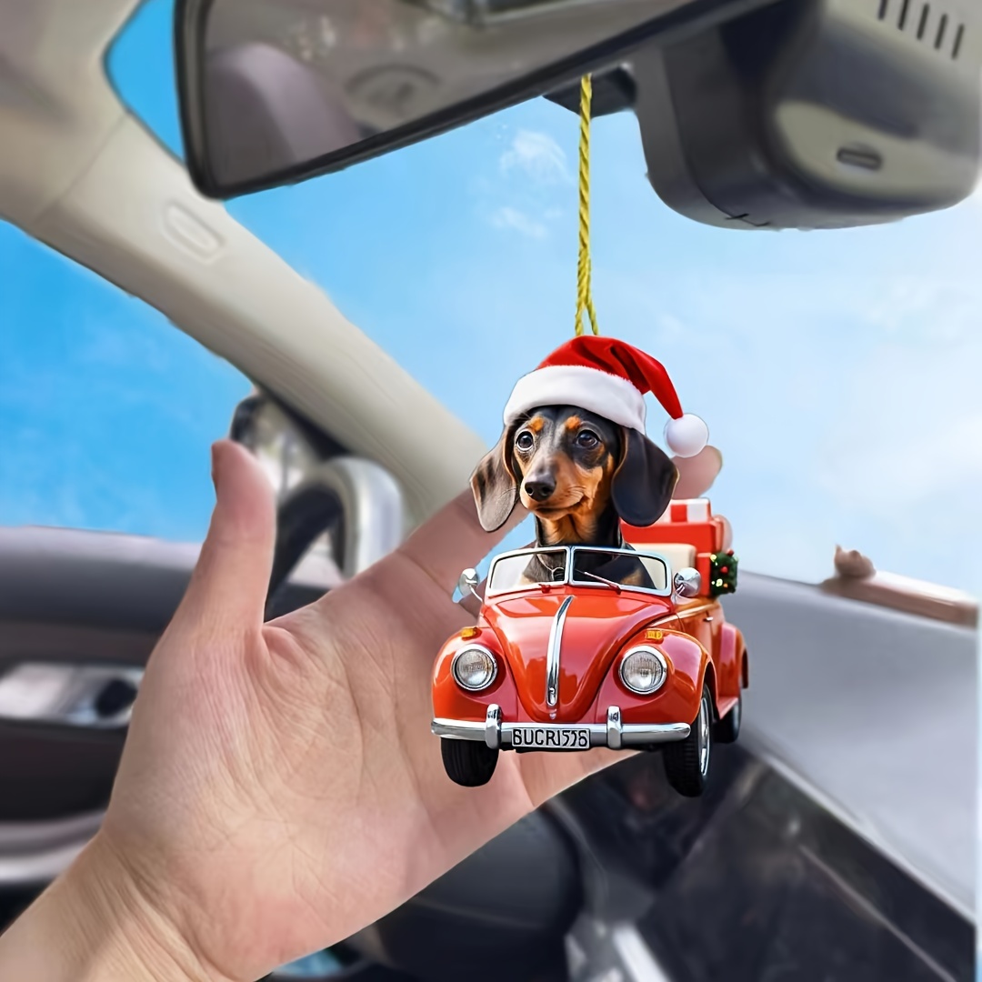 

1pc Adorable Christmas Car & Keychain - Decor For Backpacks, Parties &