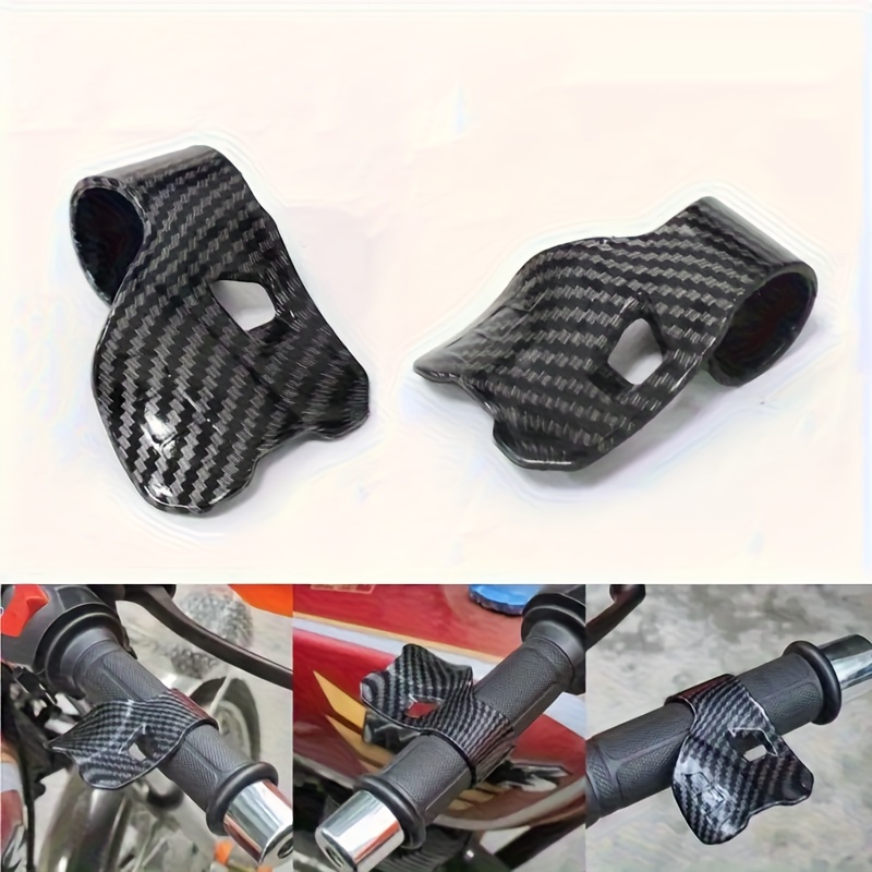 1/2 piezas de la última empuñadura asistente de acelerador en fibra de carbono para motocicleta - potenciador de aceleración, descanso del acelerador, control de crucero, manija auxiliar con guantes cómodos y abrazadera ahorradora de combustible