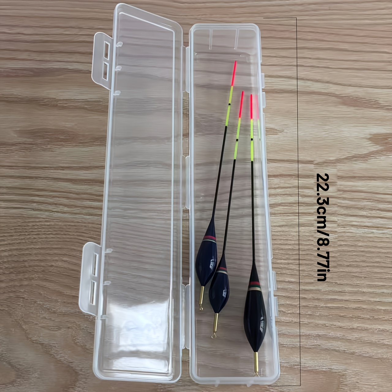 TEMU Hwdoahs 4pcs Set (3pcs With Foot Rings And Clear Box) Fishing Floats, Lure Bobbers, High Visibility, For Carp, , Trout, European Carp Fishing,