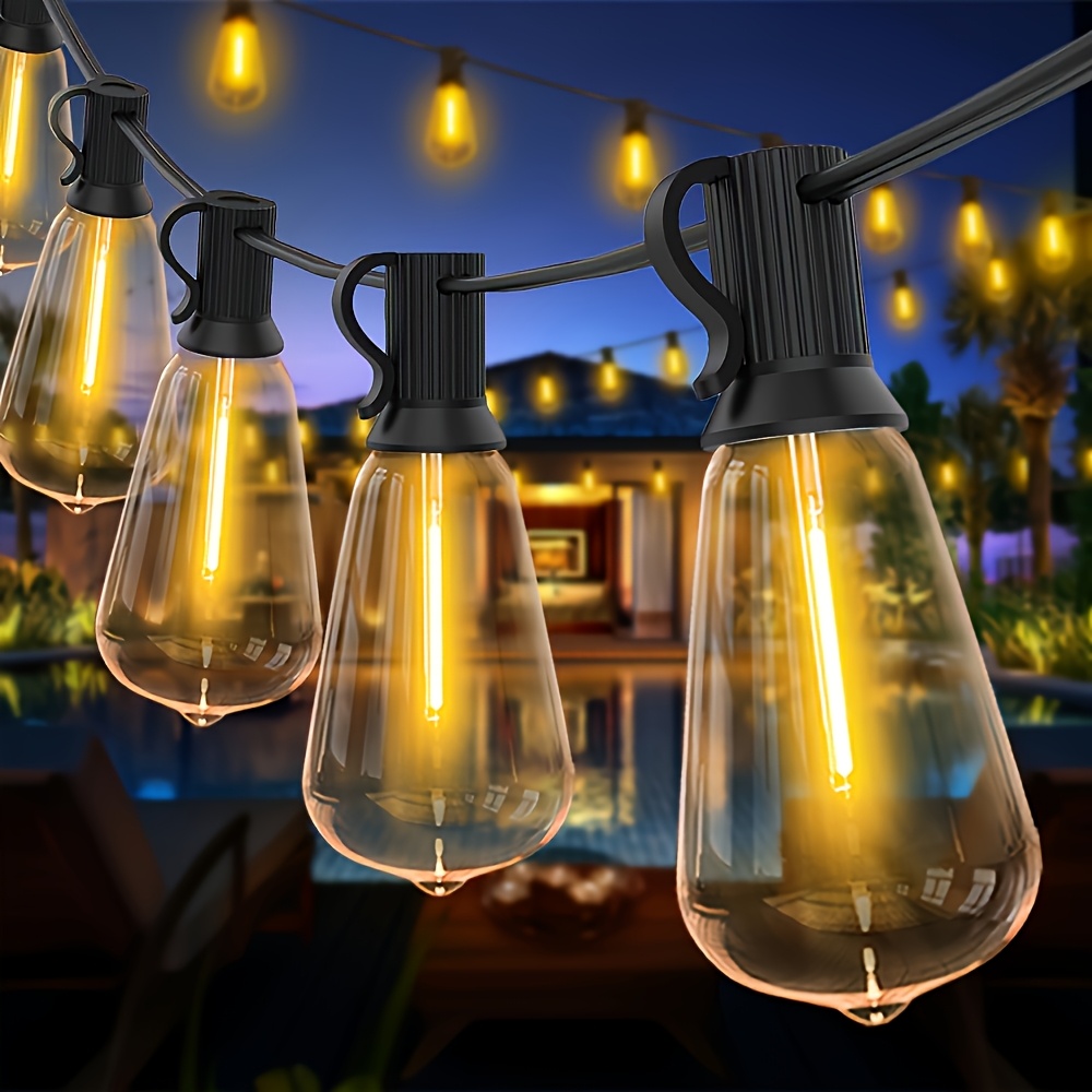 cadena de luces solares de exterior, 1 pieza, luz solar para tienda de campaña de exterior, 8   de iluminación, cadena de luces decorativas   para jardín, adecuada para jardines,    , toldos de camping,  , fiestas y decoraciones  