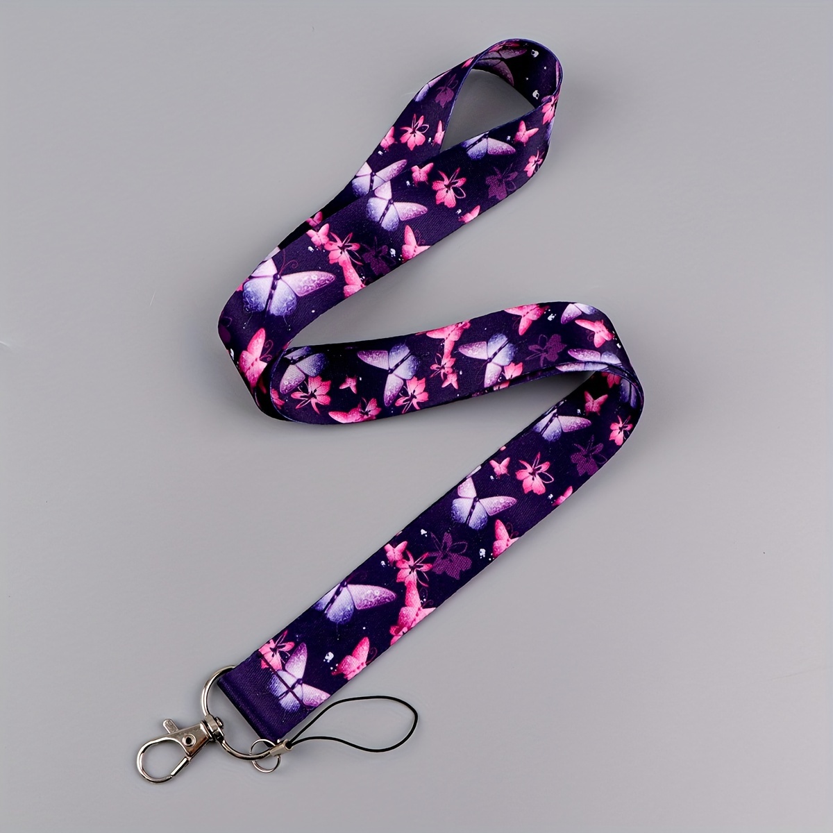 

Cartoon Butterfly Lanyard For Keys, Id, And Credit Cards - Lady's Accessories - Detachable, Floating, And No Battery Required