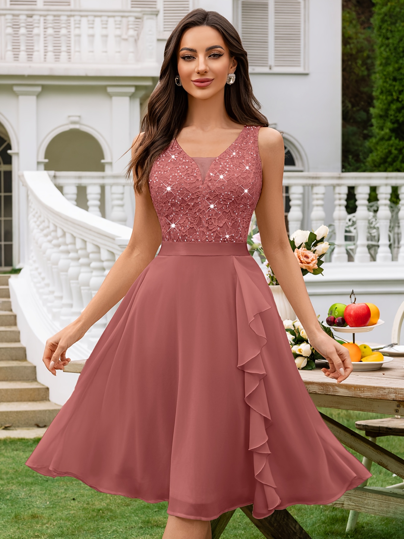 fall bridal dress Short Floral Lace Wedding Dress Moonlit Siren – Olivia Bottega main image 0