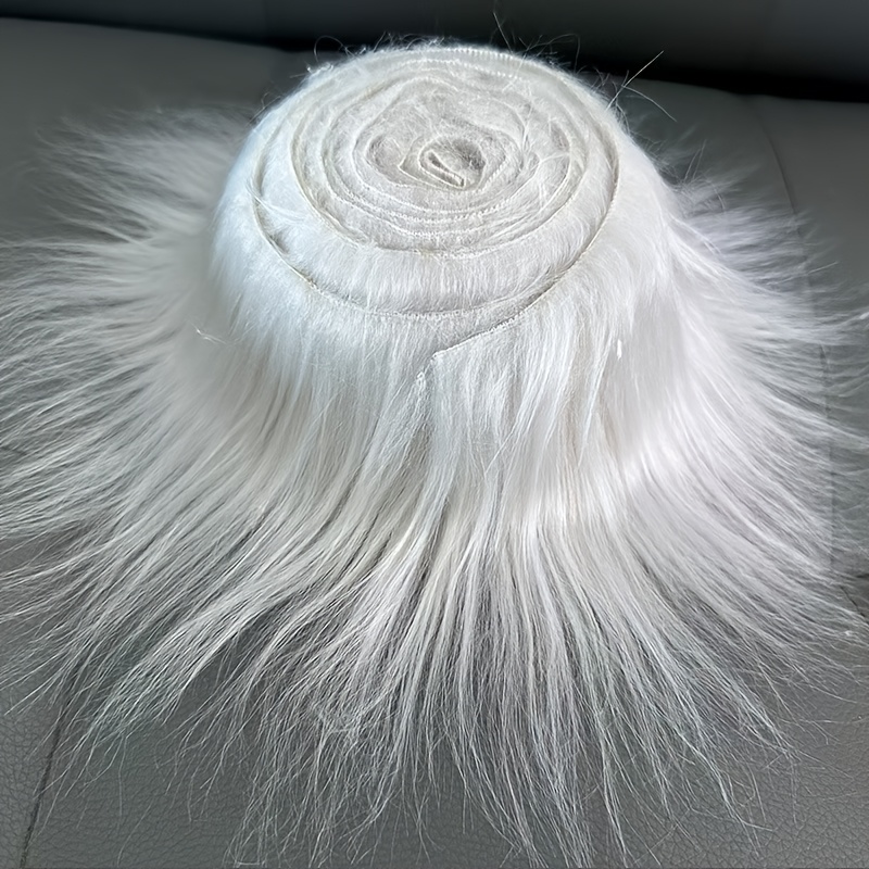 Image of 1pc Fluffy Plush Faux Fur Fabric Pre-cut Strip, Fluffy Fur, Suitable For Gnome Beard Cosplay Costumes And Dwarf Decorations, Length 160cm