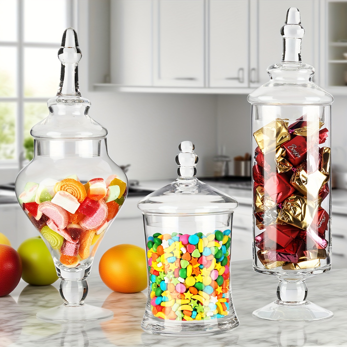 3 pack candy jar lid set in victorian style candy jar lid - Temu Oman