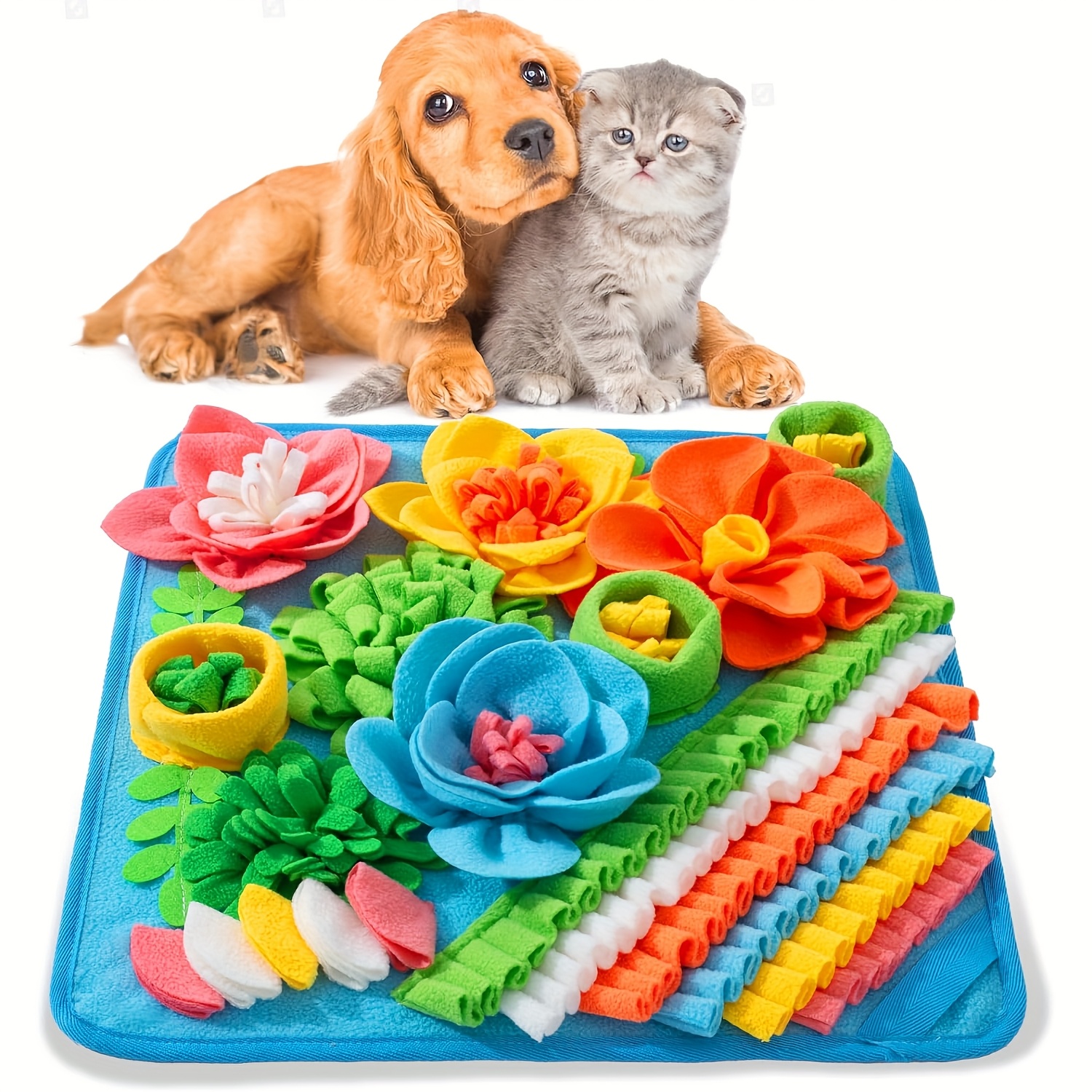 Dog Feeding Mat, Sniffing Mat, Puzzle Mat For Dogs And Cats, Treat Hide-and-seek Blanket, Boredom Relief, Sniffing Toy, Enrichment Mat, Slow Feeder Placemats