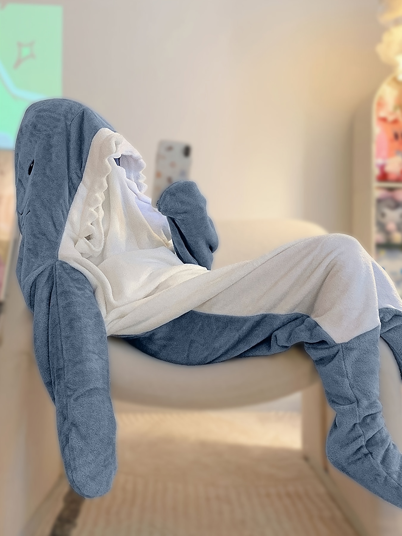 Couverture à Capuche En Forme De Requin - Déguisement Cosplay Confortable - Taille S à XL - Pour Homme/femme - 9