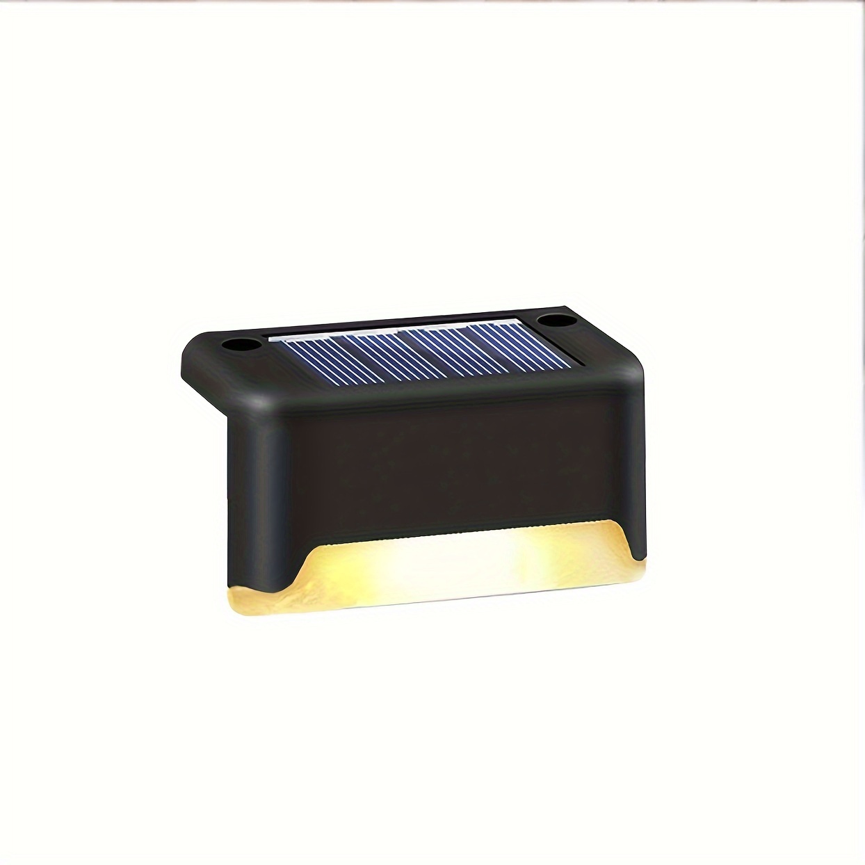 TEMU 10 Pack Solar Fence Lights, 10 Pack Solar Lights, Warm White Solar Powered Deck Lights, Solar Step Lights For Fence Patio Porch Stairs Deck