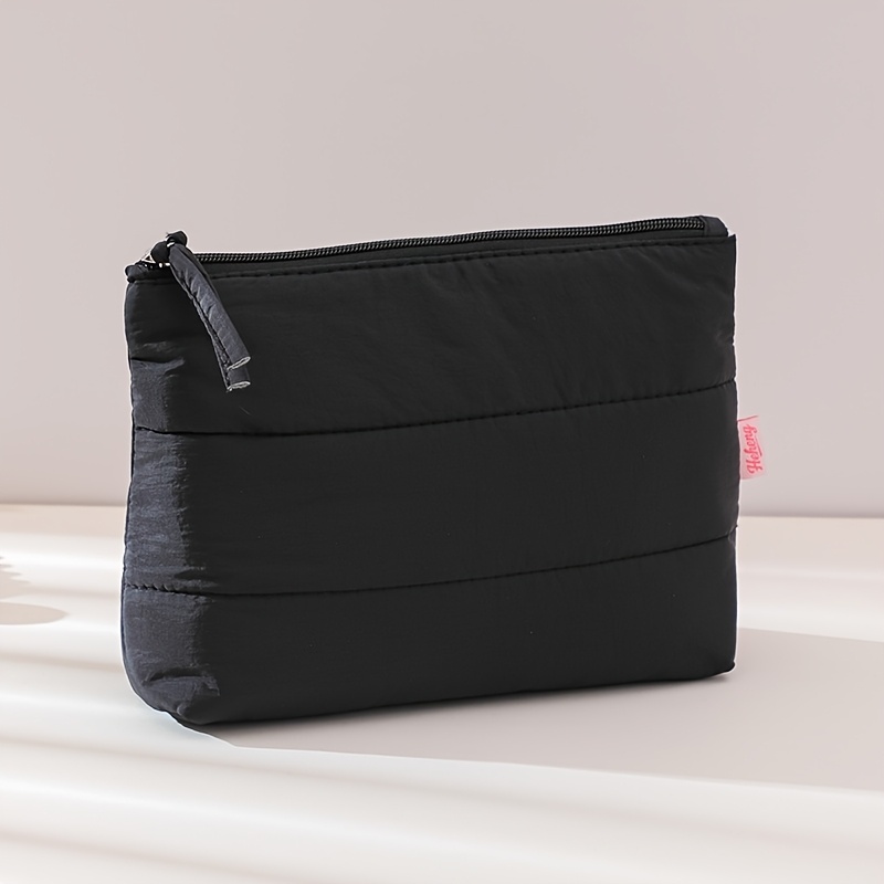 Macaron Color Cloud Makeup Pouch, Soft Quilted Storage Bag