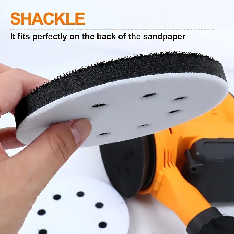 E-shop 3er-Set 5 Zoll 8-Loch Soft Density Interface Pad 5 Zoll Schwammkissen Rückenpolster (3 Stück) Exzenterschleifer Schwamm Pad, Professionelles