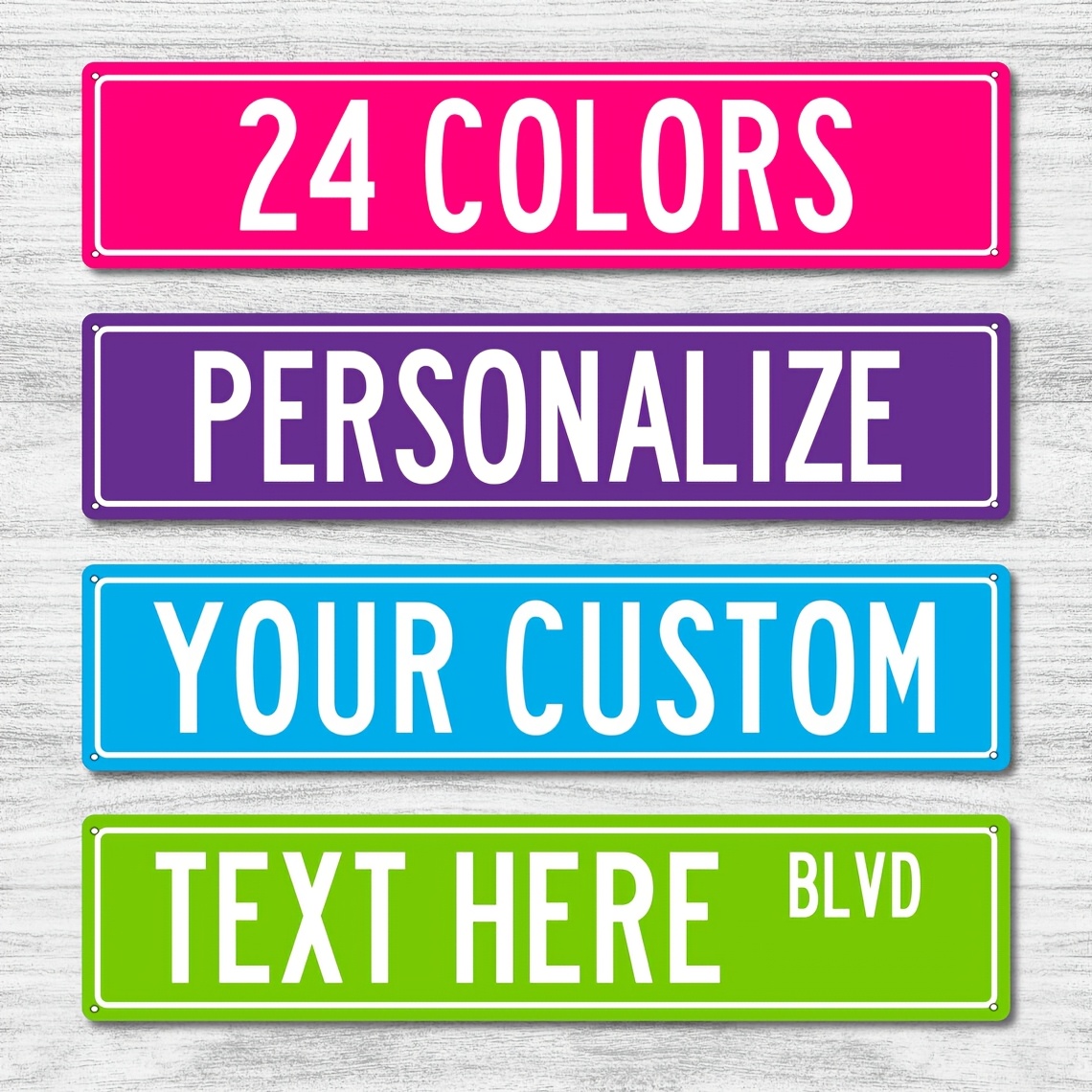 

Customizable Street Sign - Personalize Or Message, Indoor/outdoor Decor, In Multiple Colors (16x4 Inches)