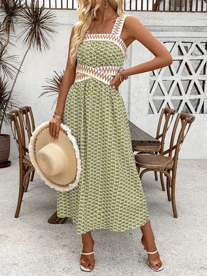 womens bohemian woven dress square neck cut - Temu Hungary womens bohemian woven dress square neck cut - Temu Hungary