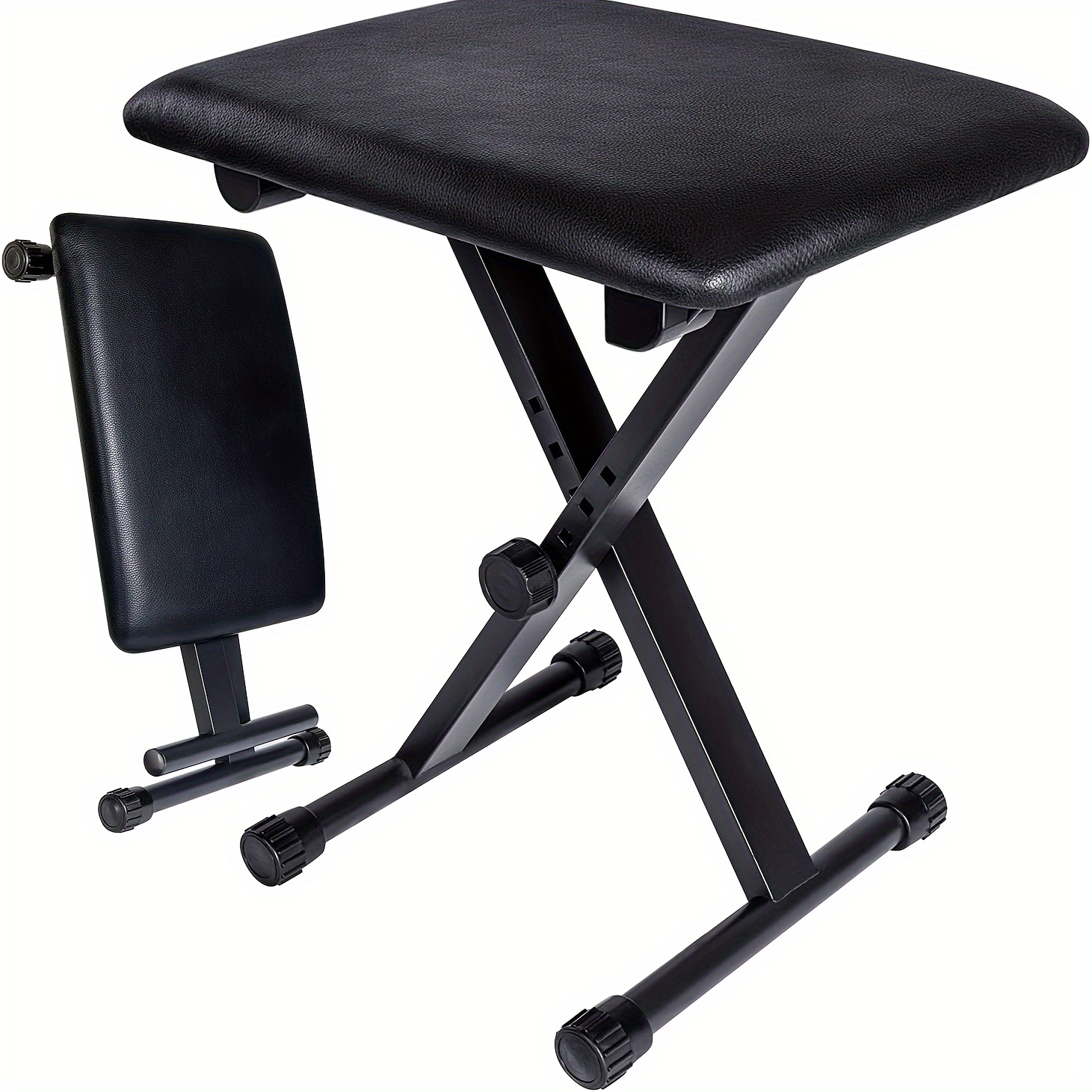 

keyboard Bench Adjustable, X-style Portable Bench Seat For Electronic Padded Keyboards Stool & Padded Folding Pianos Chair (black)