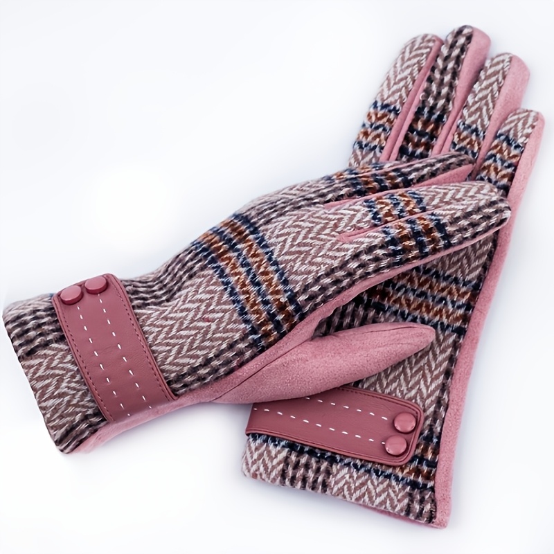 TEMU 1 Pair Of Warm Korean-style Autumn/winter Gloves With Touchscreen Functionality And Split Fingers, Combining Fashion And Practicality To