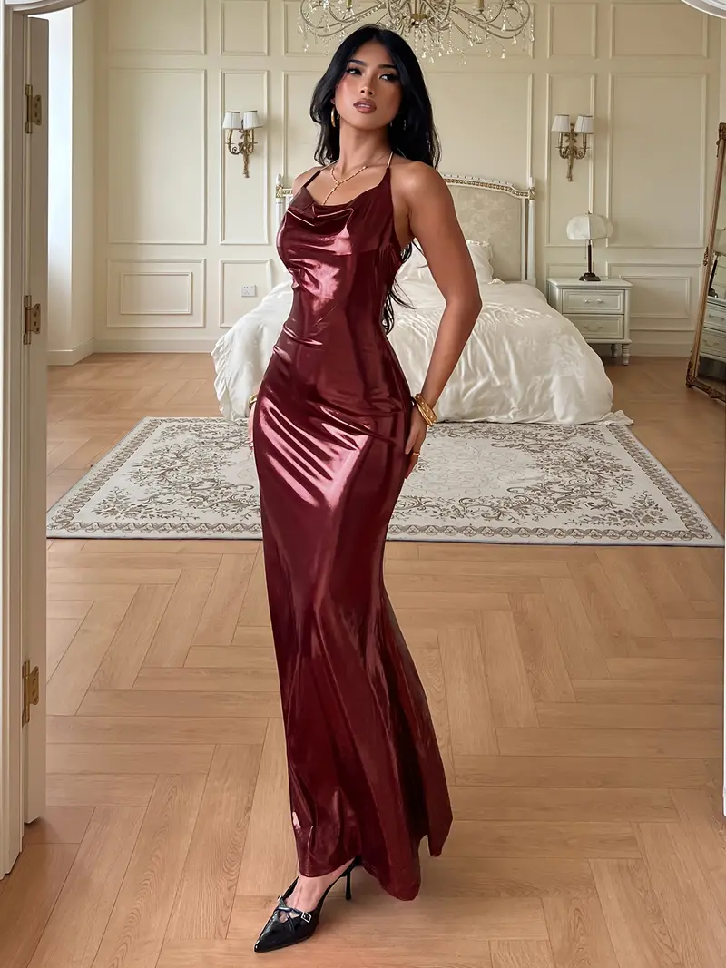 sassygals french style fine glitter swing neck evening - Temu Qatar sassygals french style fine glitter swing neck evening - Temu Qatar