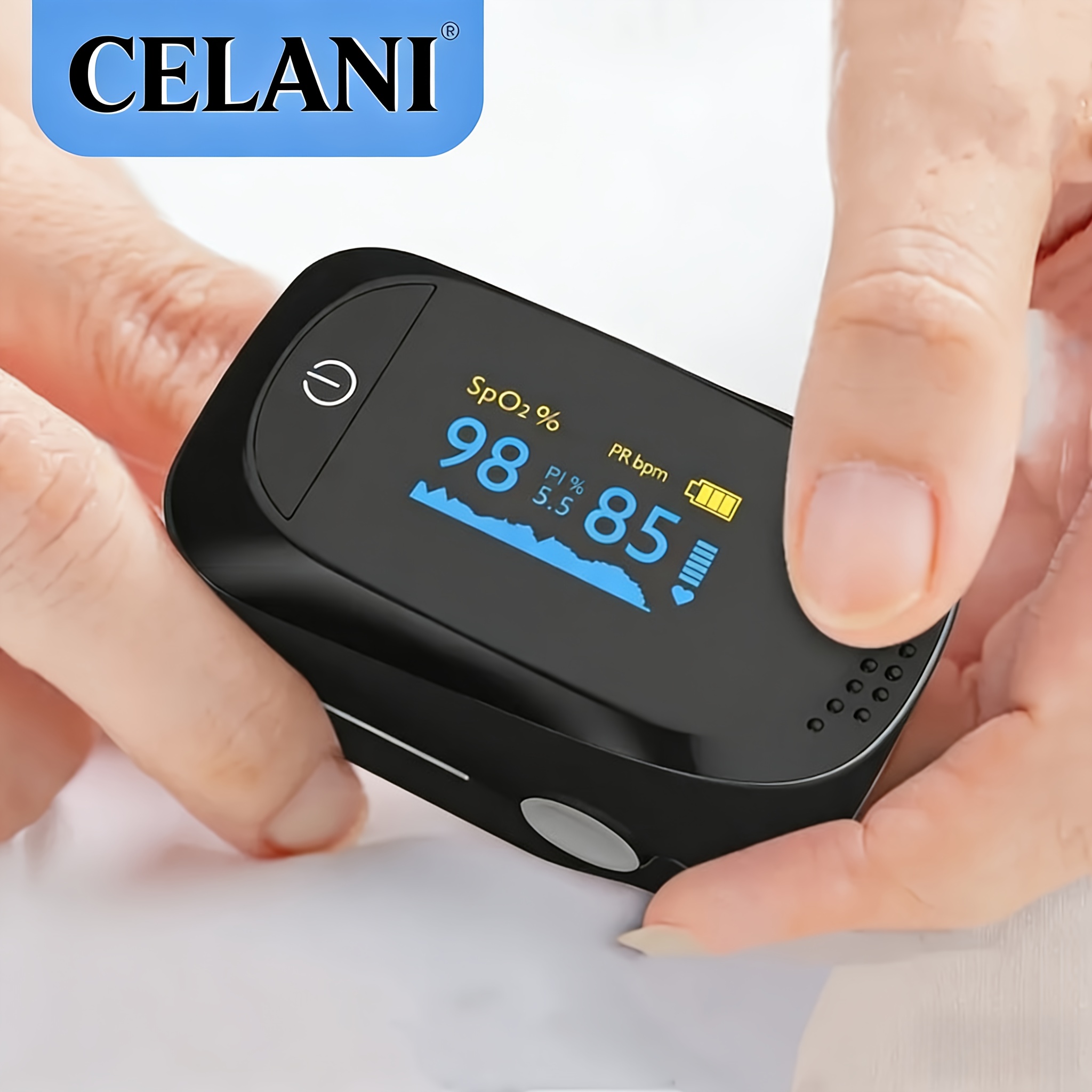 fitness training fingertip   oximeter blood oxygen   monitor   oximeter for outdoor   use fitness tracking   lightweight battery not included