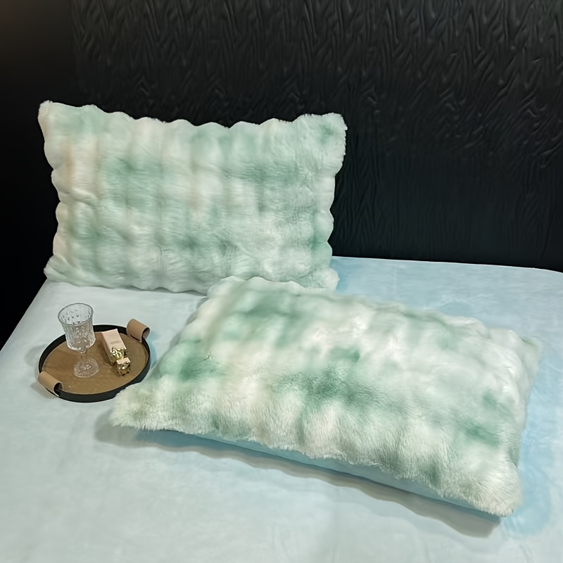 TEMU Lot de 2 taies d'oreiller à grosses à grammage , protège-oreillers, style simple avec tissu , confortable et hypoallergénique, convient pour