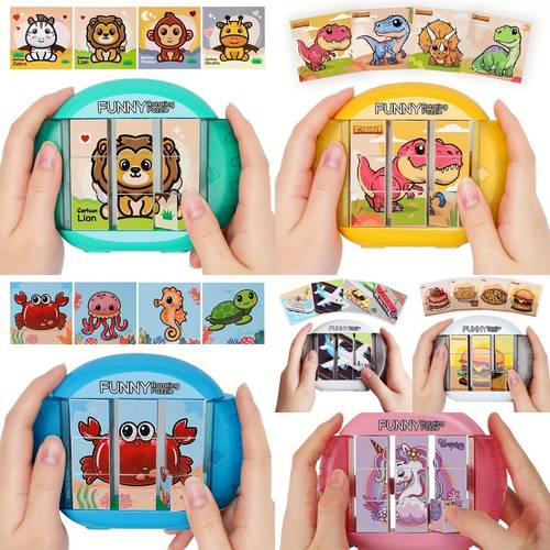 a rotating puzzle toy featuring animal fruit and vehicle shapes designed to enhance fine motor skills perfect as a birthday gift for children aged 3 and above
