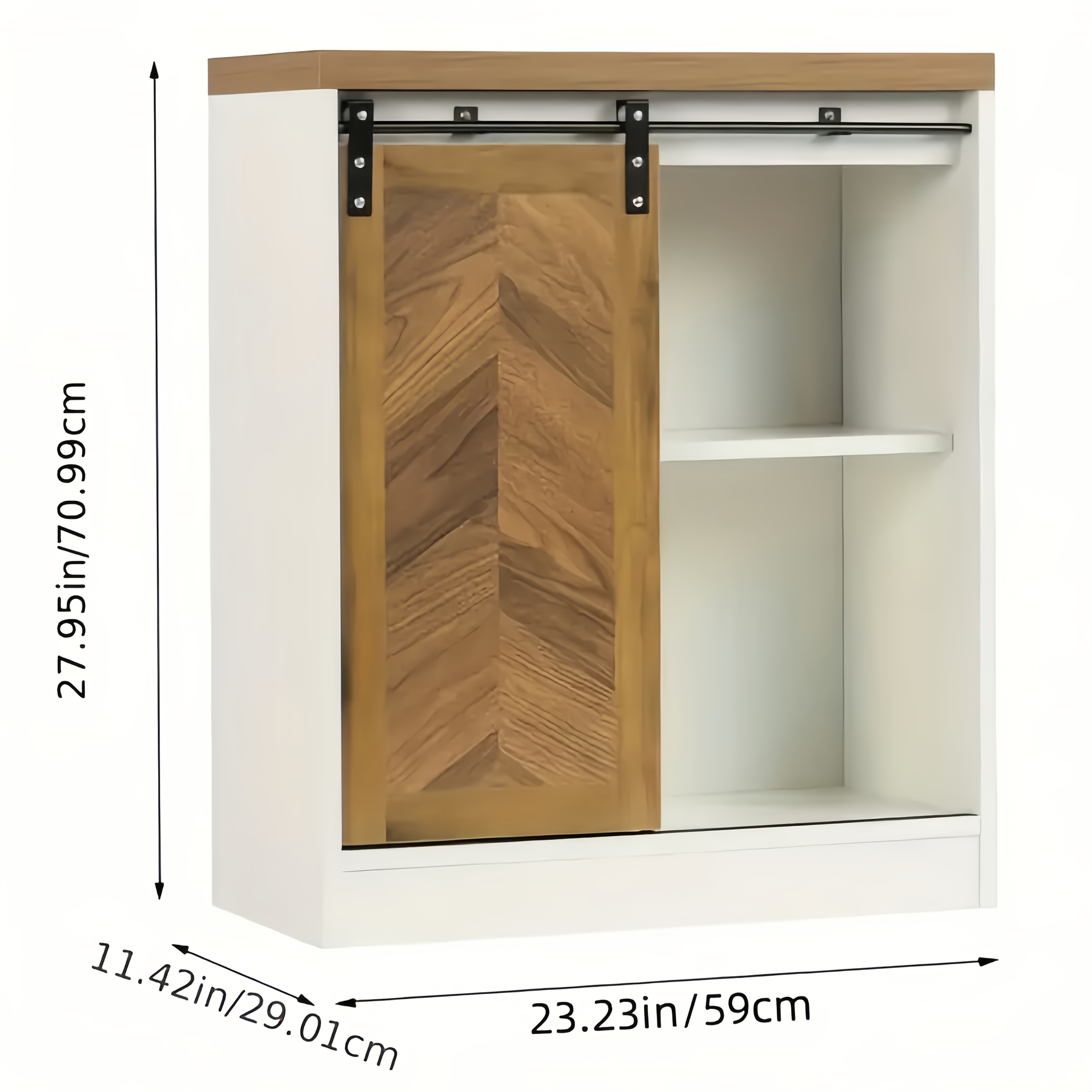 TEMU Coffee Bar Cabinet, Kitchen Sideboard Buffet Cabinet With Sliding Barn Door, Bathroom Storage Cabinet, Buffet Cabinet For Dining Room Living Room