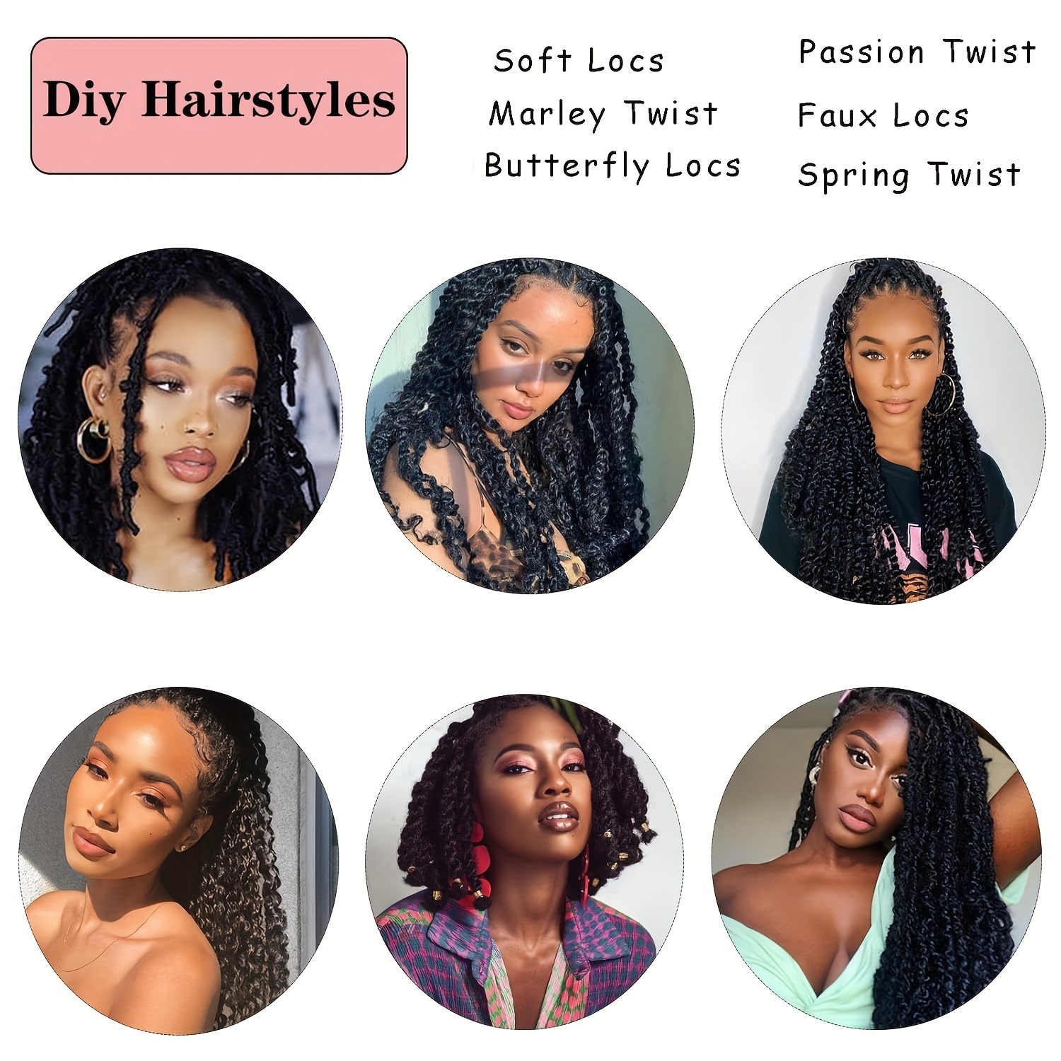 3 Packs 12 Inch Soft Twist Hair For Afro Marley Locs, Black Pre-Separated