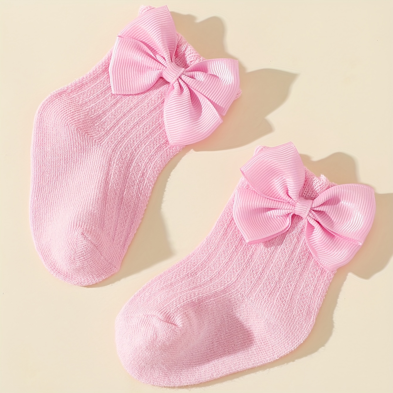 1 Pair/5 Pairs of Cute Bow Bubble Mouth Princess Socks for Spring And Autumn, Suitable for Birthday, Holiday, And First-Year Gifts