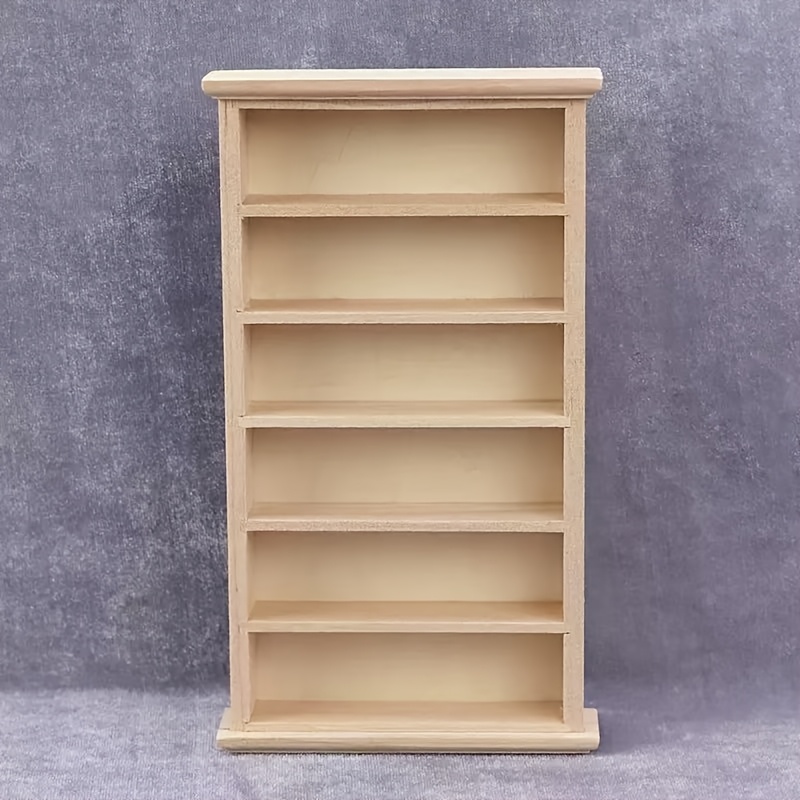 Image of 1:12 Dollhouse Villa Miniature Furniture Cabinet Wall Cabinet Vintage Study Bookcase