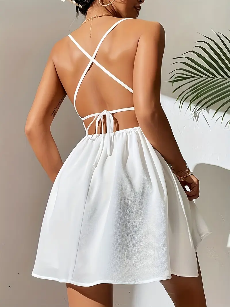 petite backless dress Naomi Backless Mini Dress