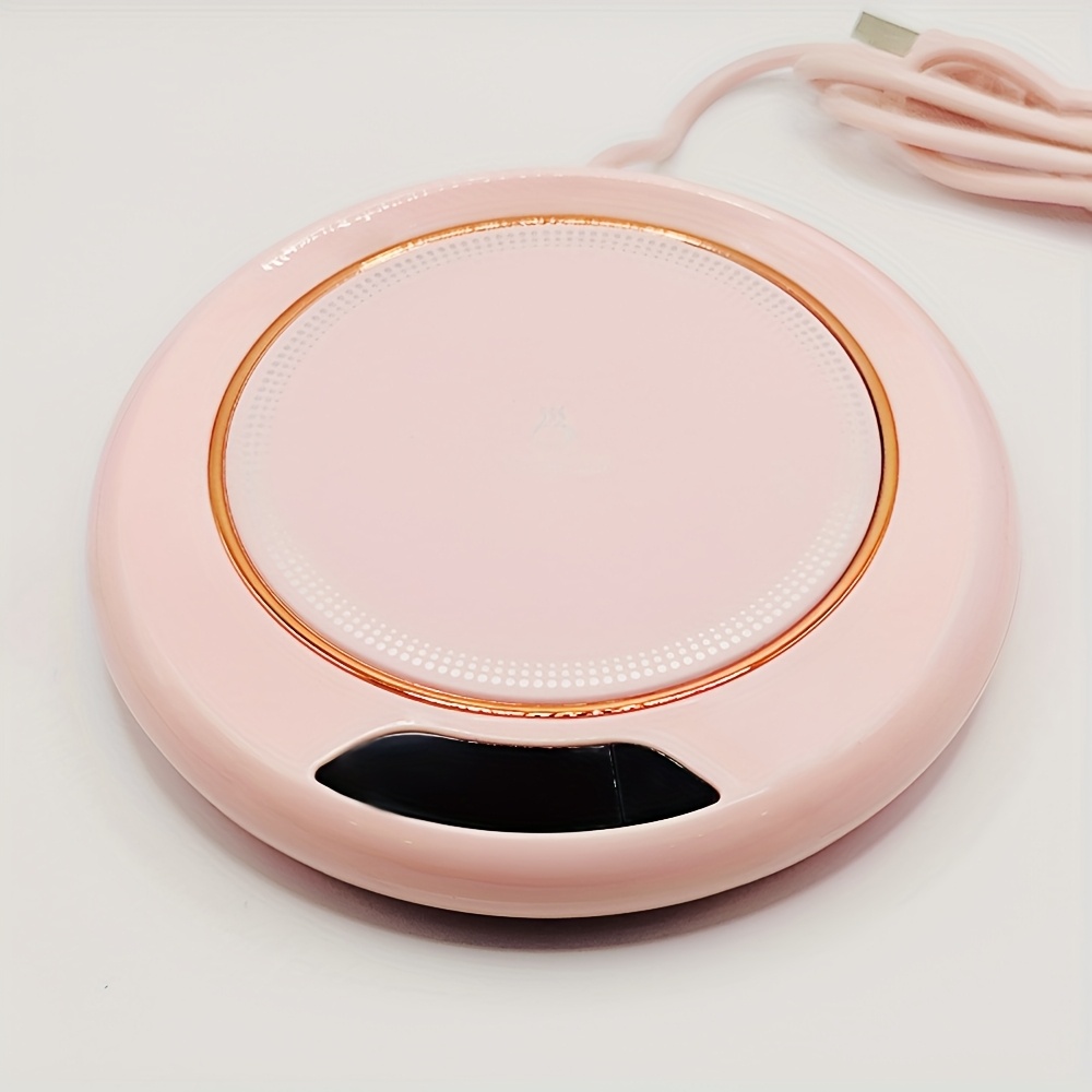3-Temperature Adjustable Smart Heating Pad for Coffee & Tea - USB-Powered 55°/56°/57° Precise Control, Auto Shut-Off Safety, 8-Hour Timer, Compatible with Travel Mugs, Home & Office Use, Userfriendly Design | Safe Heating Element, Portable Heater