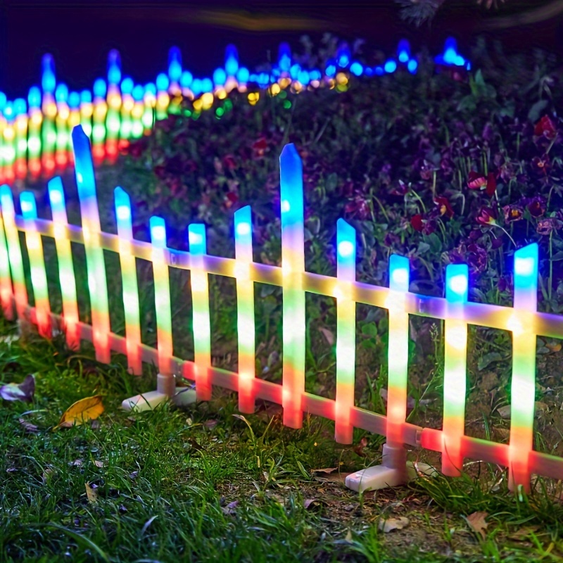 

Solar-powered Colorful Lights For Outdoor Fence, Garden & Lawn - Perfect For Christmas Ambiance