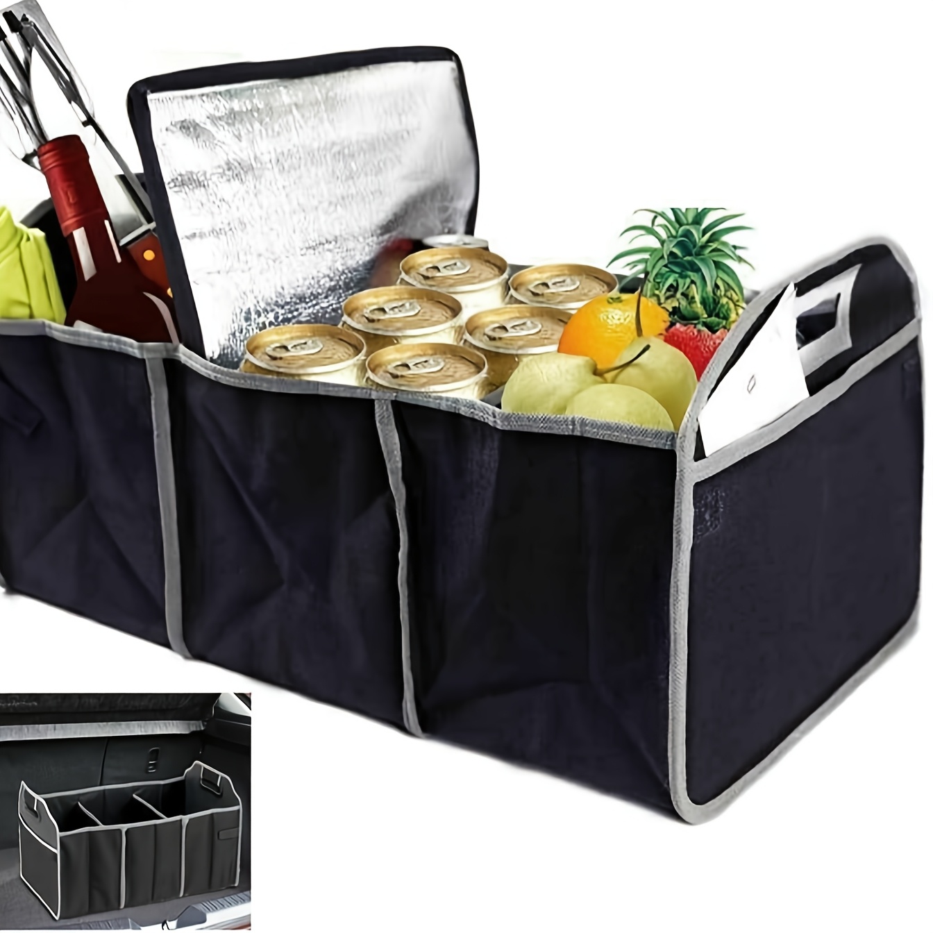 TEMU Is Styles: 1 With A Checkered Pattern And Thick Non-woven Fabric, And With Black Non-woven Fabric. Suitable For Organizing Household Items And