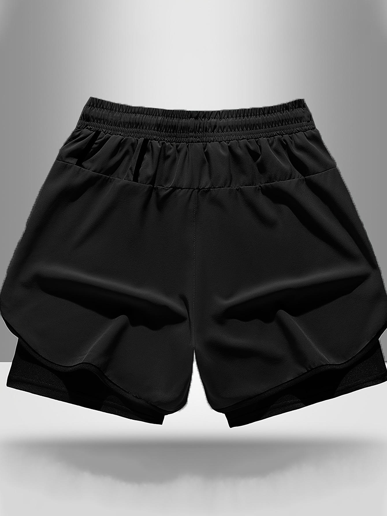 Men's Casual Double layer Basketball Drawstring Shorts - Temu