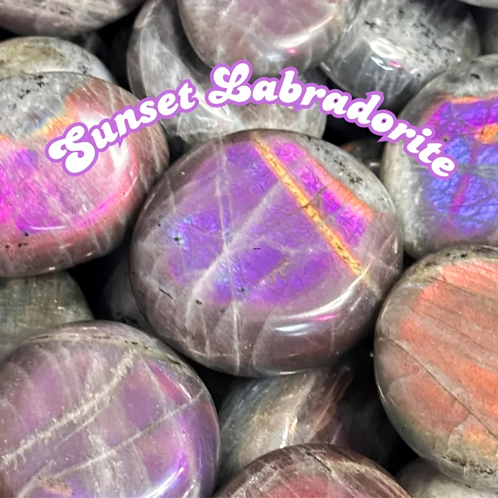 Shimmering Labradorite Natural Polished Palm Stone, 20-80G