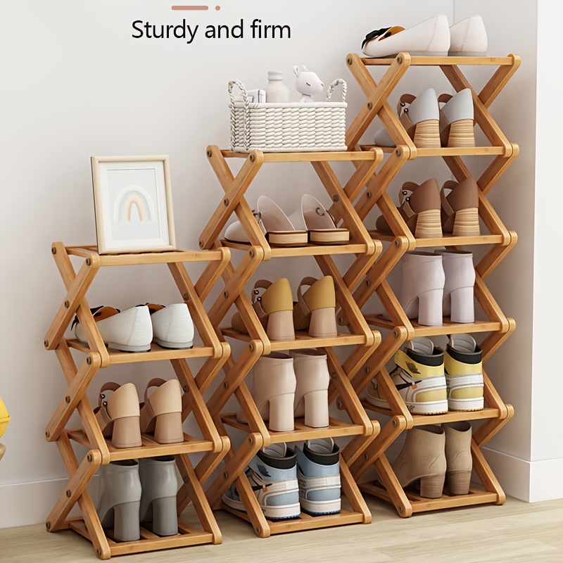 Shoe Shelf Shoe Rack Options Bamboo Foldable Shoe Rack 10 Tier