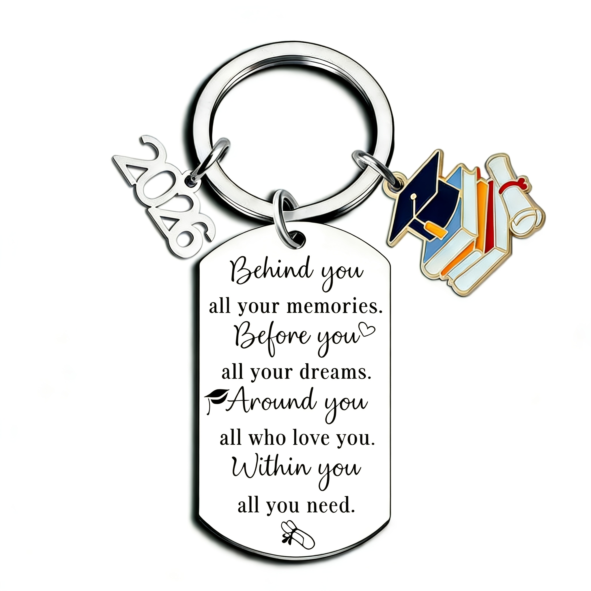 TEMU 1 pièce, Cadeau de Diplôme 2026, Porte-clés de Diplôme 2026 Accessoire de de Licence, Style Simple Cadeau de Diplôme 2026, Cadeau de Diplôme