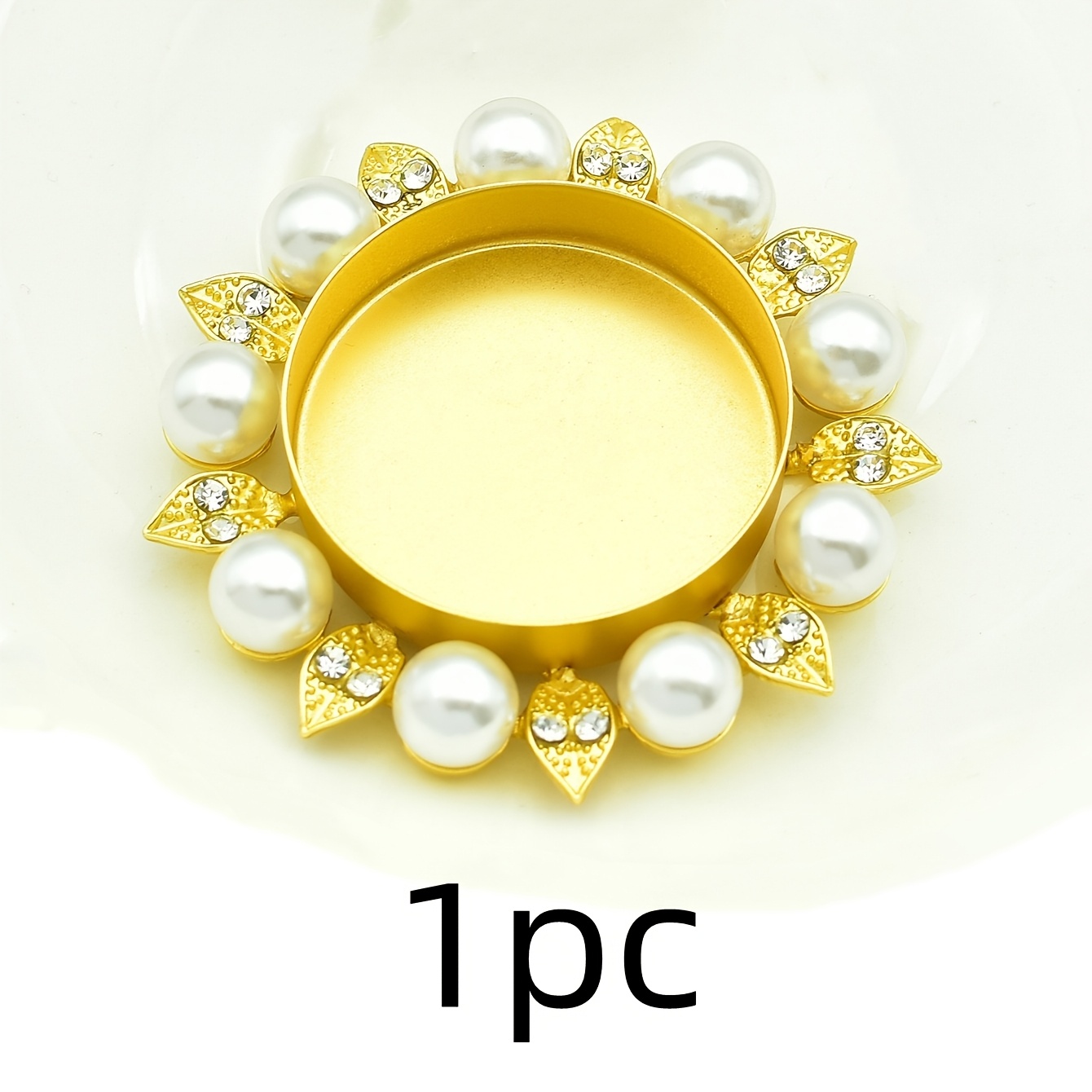 TEMU 4pcs 1pc Exquisite Home Decoration Pearl Lace Candlestick Holder
